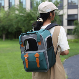 Tas Ransel Hewan Peliharaan Model Eropa Amerika, Bahan Oxford Solid, Dapat Dipegang Tangan, untuk Kucing Anjing, Resleting, Laris Grosir, Bisa Dipakai di Bahu untuk Kucing - Product Image 3
