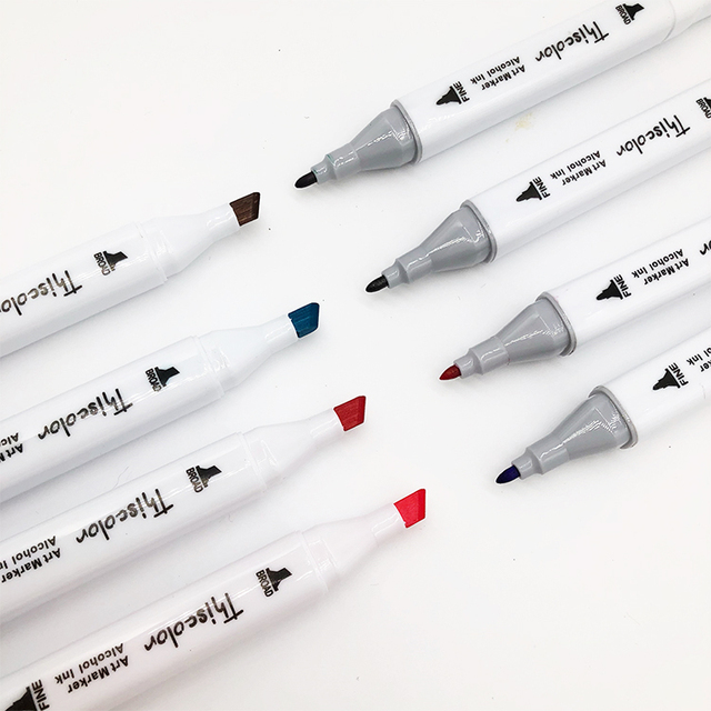 Hot Sale Non Toxic Multi Colored Double Nib Alcohol Marker Pen Sets