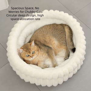 Cama para Perros de Tela Resistente, Ecológica, Cálida para Invierno, Ovalada, Grande, Cerrada, Universal para las Cuatro Estaciones - Product Image 5