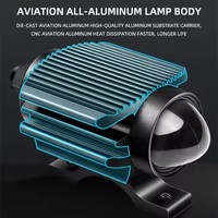 Faros delanteros de bicicleta de Motor de doble Color, mini luz de conducción para motocicleta, luz led, Faro, Luces Para Motos, Focos Led