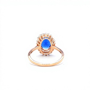 แหวนแต่งงานทรงวงรีประดับเพชรแล็บโกรว์สำหรับผู้หญิง ทองคำชมพู 14K เพชรประดับ 0.40 กะรัต รับรองโดย IGI ตัวเรือนแบบหนามเตย เหมาะสำหรับงานปาร์ตี้ - Product Image 1