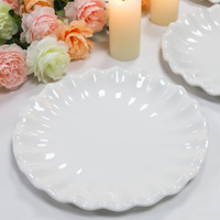 Vente en gros d'usine, vaisselle en mélamine blanche ronde florale de qualité alimentaire, écologique, pour restaurant, ensemble de plaques A8