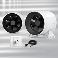 Ventilateur de ventilation en ligne à flux mixte à faible bruit Nussun High Speed 12 pouces avec moteur EC pour l'agriculture verticale