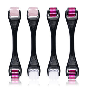 Roller Derma Microneedle 2 in 1 dengan Batu Giok dan Roller ABS Baja Tahan Karat untuk Perawatan Kulit - Product Image 1