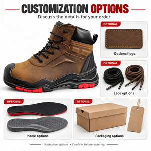 <span class=keywords><strong>Scarpe</strong></span> <span class=keywords><strong>Antinfortunistiche</strong></span> in Pelle Impermeabile Personalizzate <span class=keywords><strong>per</strong></span> Uomo con Punta Composita e Suola Intermedia in Kevlar S7S FO SR HRO Stivali da Lavoro Alti - Product Image 4