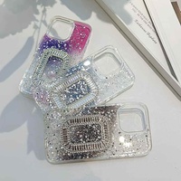 Luxe Bling Glitter Colle Magnétique TPU Silicone Coréen Ins Style Femmes Téléphone Portable Cas pour iPhone 16 Pro Max 15 Plus 14 13
