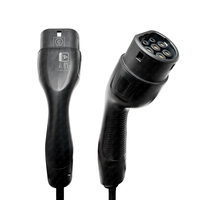 Kabel Harness pengisian daya, kabel PVC & karet tipe US 2 16A 1 fase EV, dengan colokan pengisian untuk mobil elektrik