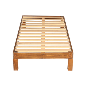 Cadre de lit king size avec tête de lit, 100% <span class=keywords><strong>bois</strong></span> massif, style scandinave, compatible avec tous les matelas, antidérapant, assemblage <span class=keywords><strong>en</strong></span> 30 minutes - Product Image 6