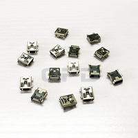 Conector Mini-B USB 5P SMD, Conector Mini USB Tipo-B 5P Hembra, Montaje Superficial SMT, Mini USB Tipo B