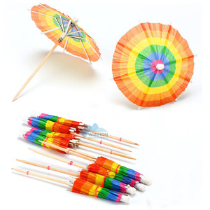 Cure-dents en papier vert en bambou pour boissons, Cocktail, cocotier Tropical, cure-dents de <span class=keywords><strong>palmier</strong></span>, bâtons de <span class=keywords><strong>Parasol</strong></span> - Product Image 5