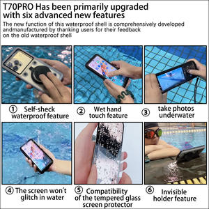 Prêt à expédier étui de téléphone tactile étanche IP68 360 couverture complète antichoc natation 6.9 pouces écran étuis de téléphone portable sacs - Product Image 3
