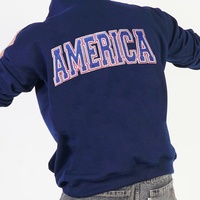 En gros personnalisé juillet jour de l'indépendance Sequin brodé Amérique USA drapeau fer sur patchs pour vêtements à capuche chapeau Logo patchs