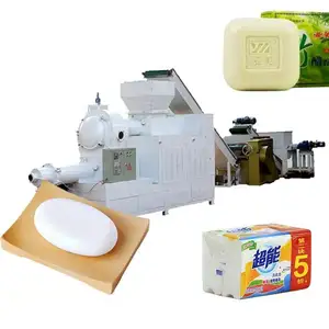 Lini Produksi Otomatis Toilet Bar Mesin Pembuat Sabun Laundry Mesin Stamping Sabun Kimia Industri Plc, Mesin Disediakan