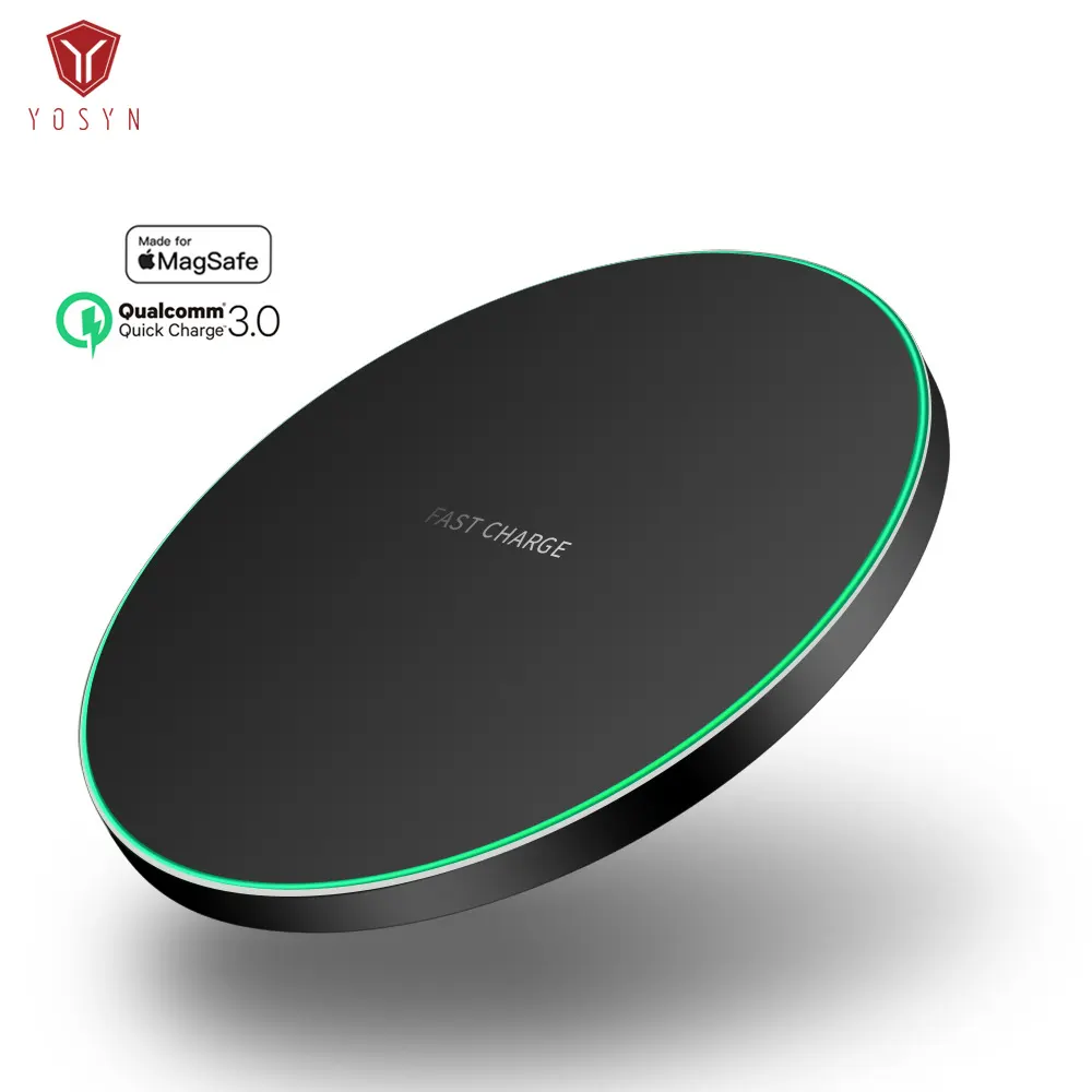 2021 Trending 10W 15W GY-68 Ultra Thin Charger Pad Qi Standard Cellphone Fast Charging Magnet Wireless Charger For Mobile