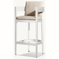 Chaises de cuisine modernes haut de gamme avec structure en aluminium, tabourets de bar pour hôtel, terrasse, extérieur, parc, comptoir, résistants à l'eau