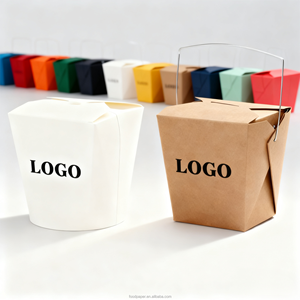 Có thể tái chế cấp thực phẩm giấy kraft lấy đi hộp mì ống Trung Quốc hộp mì 16/24/32oz biểu tượng tùy chỉnh nhà máy trực tiếp - Product Image 2