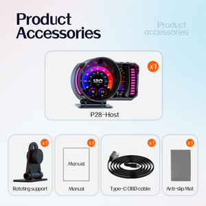 Velocímetro HUD para Parabrisas de Coche, Pantalla LCD TFT de 3.5 Pulgadas con Reloj de RPM, Monitor de Tiempo de Conducción, Temperatura del Agua, GPS - Product Image 6
