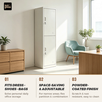 Casier compact minimaliste à 2 portes en acier laminé à froid, pour école, atelier, hôtel, verrouillable, durable, écologique, armoire de rangement, vente chaude