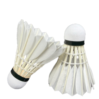 Volants de badminton LS800 A+ hybrides plumes d'oie, pour compétition professionnelle, tête en liège 2 couches, lot de 12