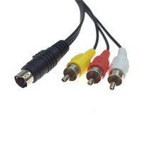 Lotus 3RCA sarı kırmızı beyaz adaptör s-video devrim S terminali 4-Pin AV erkek kadın ses Video dönüşüm hattı 1080p PVC