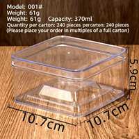 Contenants en plastique transparent en gros, gobelets à mousse, boîtes à dessert Tiramisu, boîtes à pudding, boîtes à gâteaux en acrylique en forme de cube