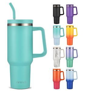40oz Stainless Steel Tumbler Vacuum Insulated With Handle <b>Straw</b> for Car Large Capacity Double Wall Ice Mac <b>Cup</b> - Product Image 6