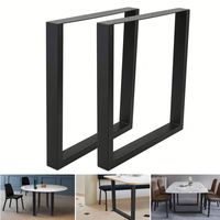 Pieds de table en fer carré, style industriel moderne, pour hôtel, maison, bureau, salon, usage extérieur - capacité de charge de 200 kg