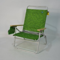 Vente en gros de chaises de plage pliables légères avec porte-gobelet-Chaises de camping pour pique-nique pour accoudoir extérieur en bois