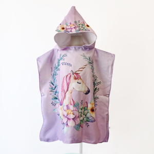 Serviette <span class=keywords><strong>de</strong></span> <span class=keywords><strong>plage</strong></span> à capuche pour enfants avec logo personnalisé en gros, serviette <span class=keywords><strong>de</strong></span> bain poncho, haute absorption d'eau, tissu éponge, boutons à pression sur les côtés - Product Image 4