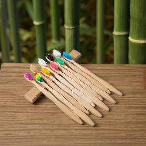 Weiße Bambus-Zahnbürste für Erwachsene Weiche Borste Biologisch abbaubare und umwelt freundliche Einweg-Zahnbürste für den Heimgebrauch - Product Image 5