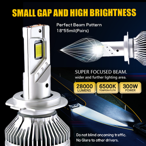Phare <span class=keywords><strong>LED</strong></span> H4 <span class=keywords><strong>H7</strong></span> de qualité supérieure 130W 10000LM homologué DOT anti-éblouissement Plug and Play pour voiture berline - Product Image 4
