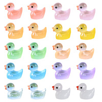 Figurine de petit canard jaune lumineux et coloré pour micro-paysage, accessoires décoratifs en mousse DIY pour pendentif et décoration de bureau