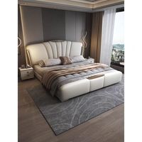 Modernes Luxus-Lederbett mit Liegefunktion und Stauraum, Inklusive Softbag