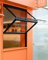 Ventanas Plegables Verticalmente con Soporte de Suspensión Ajustable, Personalizables para Floristerías y Tiendas de Té de Burbujas, Puertas Plegables