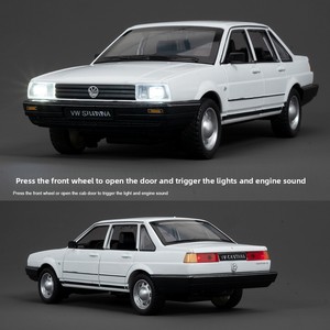 Modellino Auto Retrò <span class=keywords><strong>Volkswagen</strong></span> Santana in Scala 1:24, in Lega Pressofusa, con Suoni e Luci, Funzione Pull-Back e Porte Apribili, per Collezionisti e Regali, Vendita all'Ingrosso - Product Image 4