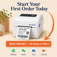 Impresora de Etiquetas de Envío GP-9124D 4x6, 127 mm/s, Impresora Térmica de Códigos de Barras USB para Logística