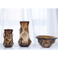 Vase en verre moderne de luxe, coloré, artisanal, de haute qualité, pour décoration d'intérieur, hydroponique, grand format, cadeau populaire et tendance
