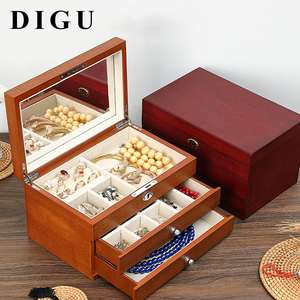 <span class=keywords><strong>Organizadores</strong></span> <span class=keywords><strong>de</strong></span> Joyería <span class=keywords><strong>de</strong></span> Lujo DIGU, Caja <span class=keywords><strong>de</strong></span> Joyería <span class=keywords><strong>de</strong></span> <span class=keywords><strong>Madera</strong></span> Maciza Roja <span class=keywords><strong>de</strong></span> Alta Gama <span class=keywords><strong>de</strong></span> Tres Niveles para Almacenamiento, Venta al Por Mayor - Product Image 3