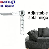Bisagra de Respaldo de Sofá con Parada Libre, Bisagra Ajustable para Reposabrazos, Bisagra Manual para Reposabrazos y Reposacabezas de Sofá, y Bisagra Plegable Plana Pequeña