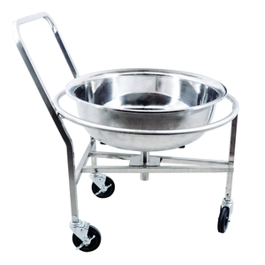 Carrito con Ruedas para Tazón Mezclador de Acero Inoxidable de Grado Alimenticio, Giratorio, para Cocina Comercial - Product Image 1