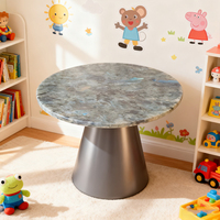 Mesa de centro de lujo personalizada para sala de estar, mesa de centro lateral con patas de Metal y mármol minimalista italiano moderno