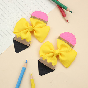 Pasadores de Pelo con Flores Estilo Dulce, Cinta Grosgrain, Multicolores, para Niñas, Accesorios para el Regreso a Clases, 3.9 Pulgadas - Product Image 6