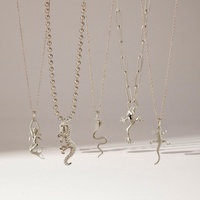 Nuevos Collares de Cadena de Eslabones de Acero Inoxidable Serie Reptiles 2026, Joyería Chapada en Oro con Colgantes de Sirena, Caballito de Mar, Serpiente y Rana, Estilo Europeo
