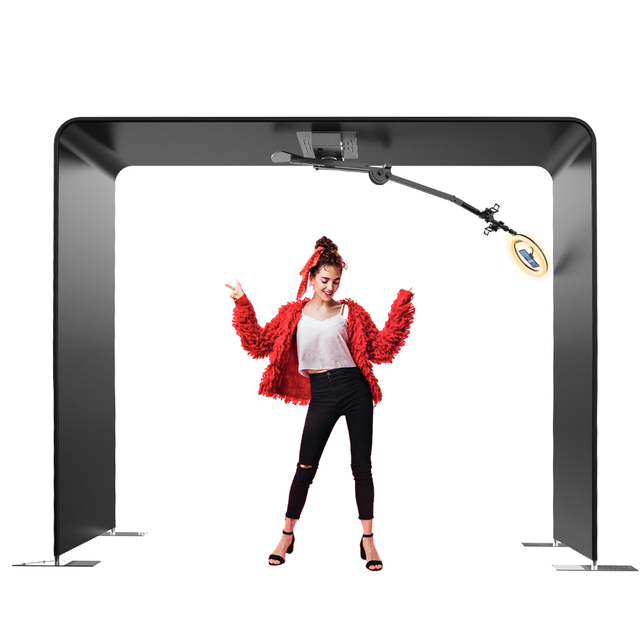 Smart Sky 360 OEM Wholesale Photo Booth Parties Adjustable Rotating Platform Stable Design Compatible SLR Smartphones iPad