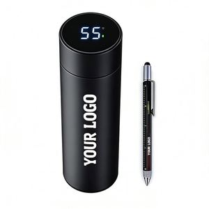 Portable Promo Business Gift Coffee <b>Tea</b> Smart Temperature Display Custom LogoVacuum Flask Water Bottle With Filter <b>Thermos</b> Cup - Product Image 1