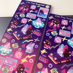 Feuilles d'autocollants découpés à la forme personnalisées, kawaii, transparentes, en vinyle pour animaux de compagnie, pour les enfants, les filles, le journal - Product Image 5