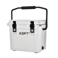 Glacière portable 13QT avec poignée robuste, en PE, pour la pêche, la chasse, le camping, la cuisine, utilisation en extérieur, capacité de stockage alimentaire de 12L