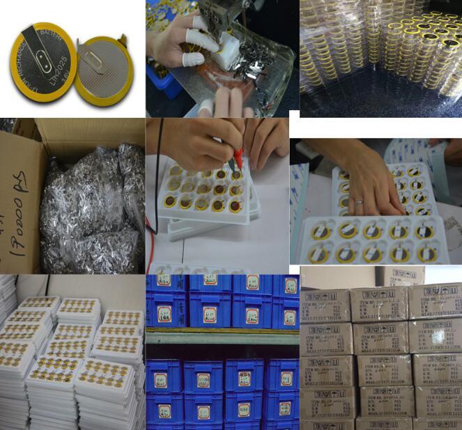 Top quality small round battery cell 3.7V LIR2032 button piece with welding foot battery Li(NiCoMn) o2 lithium battery for watch