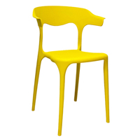 PP-Kunststoff Einfacher Stil Modernes Design Umweltfreundlicher Langlebiger Stapelbarer Hohlstuhl für Restaurant Hotel Wohnzimmer Schule