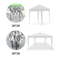 Carpa Gazebo Resistente de 2x2m, Personalizable para Publicidad Interior/Exterior, Plegable, de Tela de Poliéster Impermeable